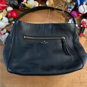 Kate Spade Black Hobo Bag with Tassel